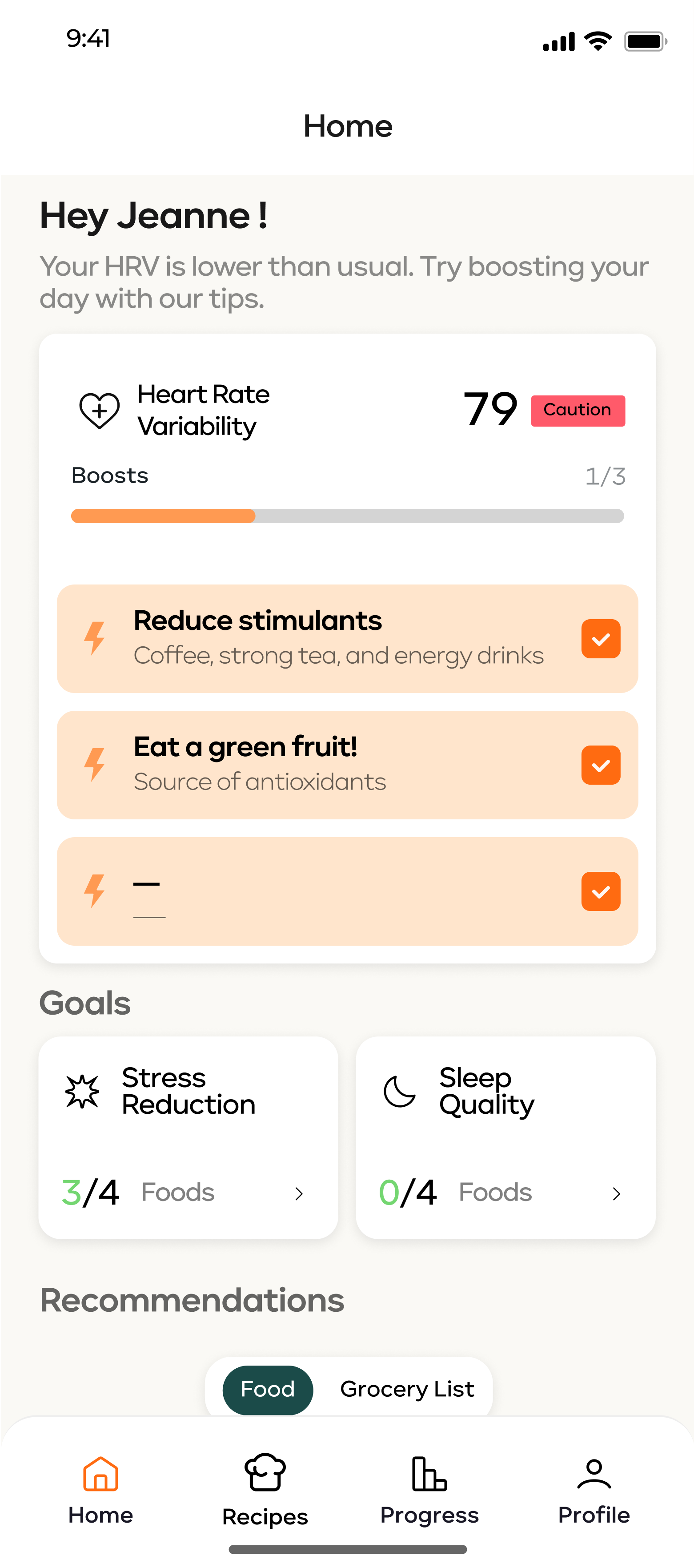Daily Optimization Interface